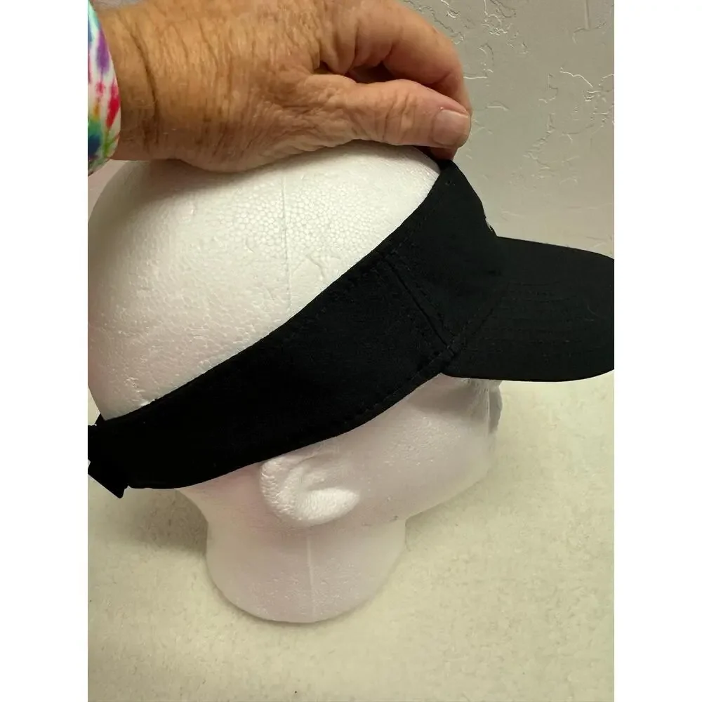 Nike Black Embroidered Adjustable Ace‎ Visor Unisex Golf Cap Medium Large